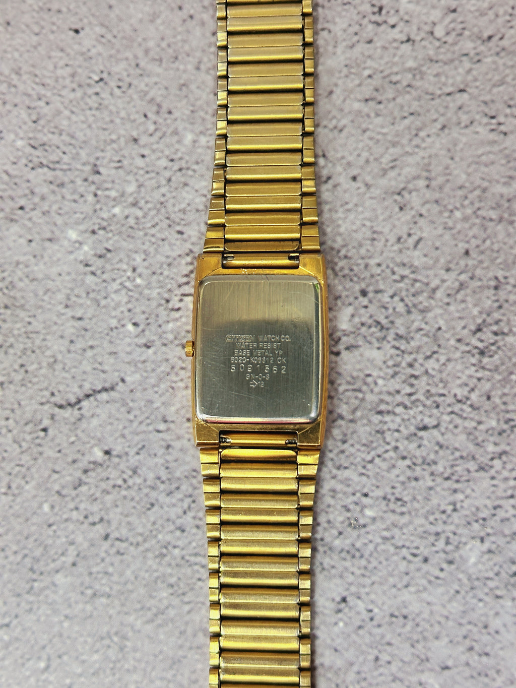 1980s Vintage Citizen Black Dial Tank Dress Watch – Rare Roman Numeral Edition