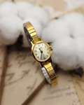 1970s Vintage Timex Gold-Tone Mechanical Dress Watch – Cushion Case Expansion Band Edition