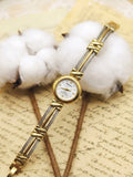 1990s Vintage Armitron Two-Tone Cable Wire Bangle Dress Watch – Gold & Steel Designer Edition
