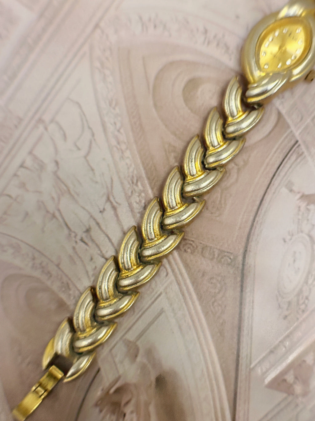 Vintage Lui Two-Tone Marquise Dress Watch – Braided Link Bracelet Edition