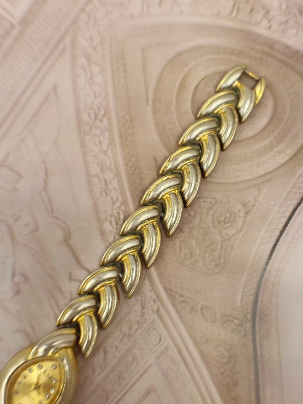 Vintage Lui Two-Tone Marquise Dress Watch – Braided Link Bracelet Edition